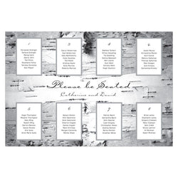 Seating Chart Kit with Birch Bark Design