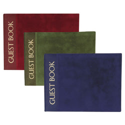 Luxury Cover with Gold Foil Print Guest Book Hunter Green