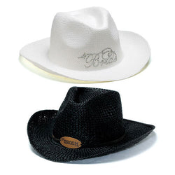 Bride & Groom Cowboy Hats White 