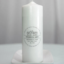 Interchangeable Family Crest Personalized Unity Candle