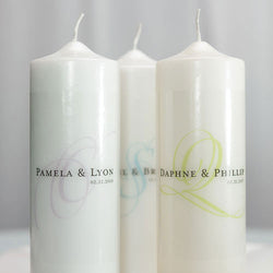Modern Monogram Personalized Unity Candle