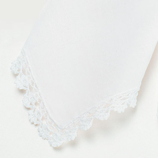 Plain with Crocheted Border Handkerchief