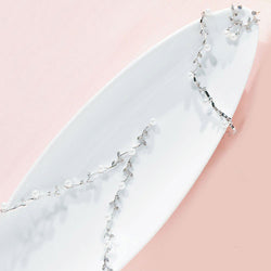 Silver Vine with White Pearl Jewelry Bracelet