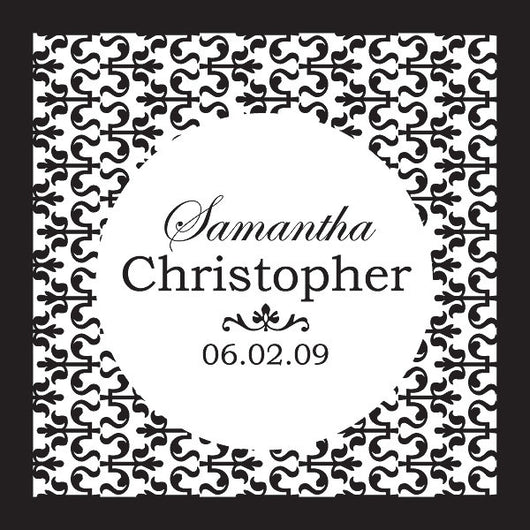 Ornamental Black Pattern Favor / Place Cards
