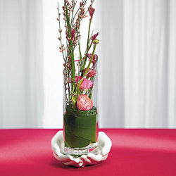 Heart Shaped Glass Memorial Vase with 