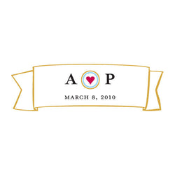 Large Banner Monogram Sticker