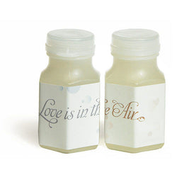 Love is in the Air Bubble Stickers with Peel-off Back Silver With Blue Print