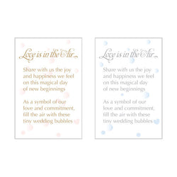 Love is in the Air Bubble Card Bronze And Pink Print