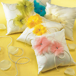 I Do . . . Color Ring Pillow Moss On Champagne