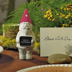 Miniature Gnome with Fuchsia Polka Dot Hat