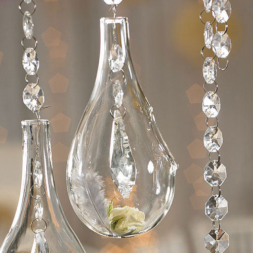 Blown Glass Tear-Drop Vases 