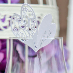 Laser Expressions Double Heart Filigree Die Cut Card Standard Paper