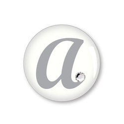 Monogram with Single Rhinestone Epoxy Sticker Letter 
